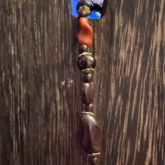 MIRIAM HASKELL Brown and Orange Beaded CHOKER - Picture 4 of 11